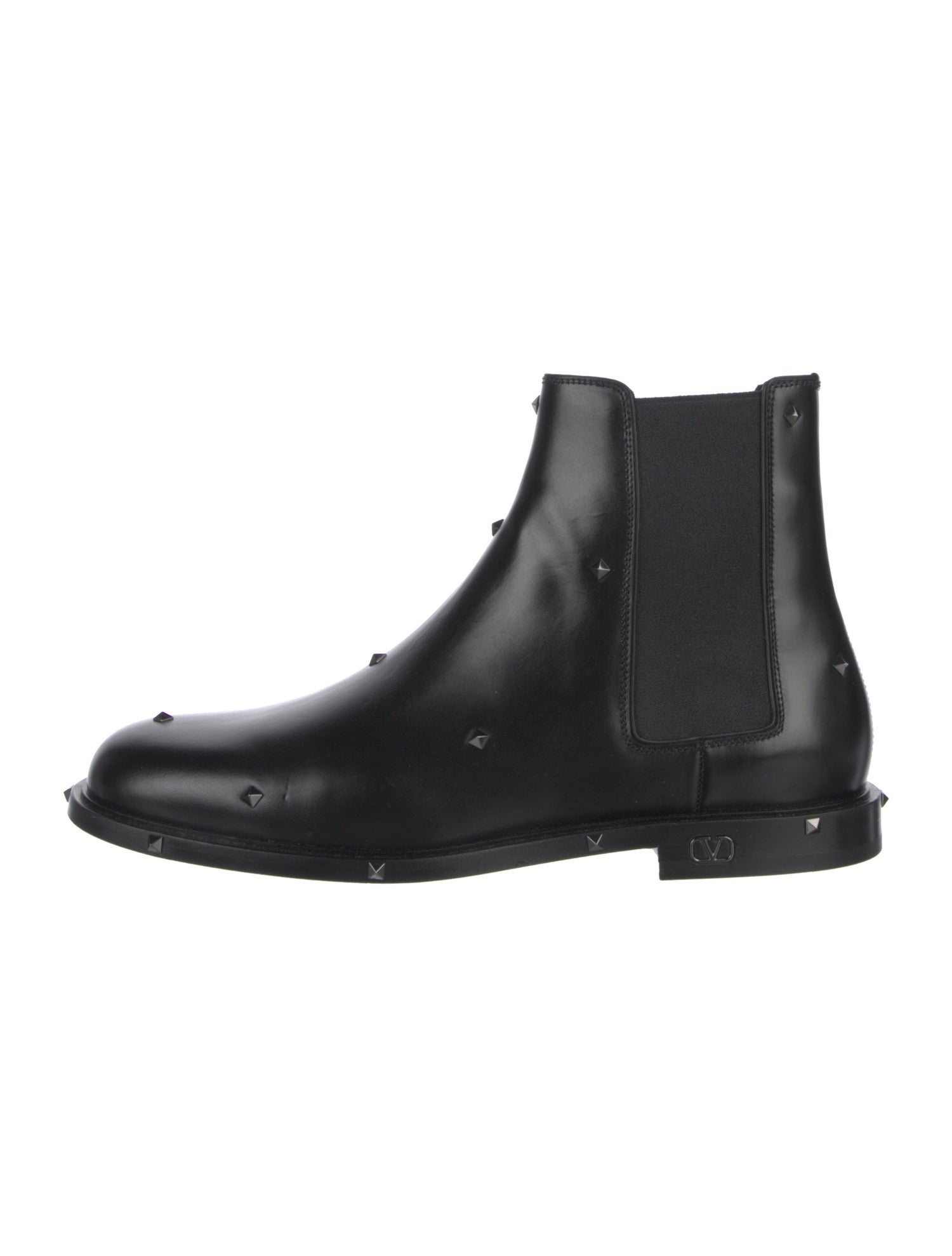 Valentino Aristopunk Rockstud Accents Chelsea Boots