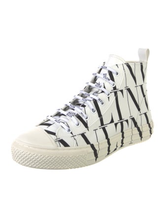 Valentino Canvas Printed Sneakers