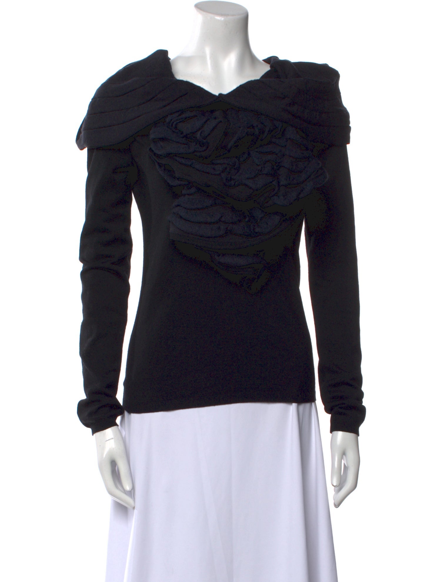 Valentino Virgin Wool Cowl Neck Sweater