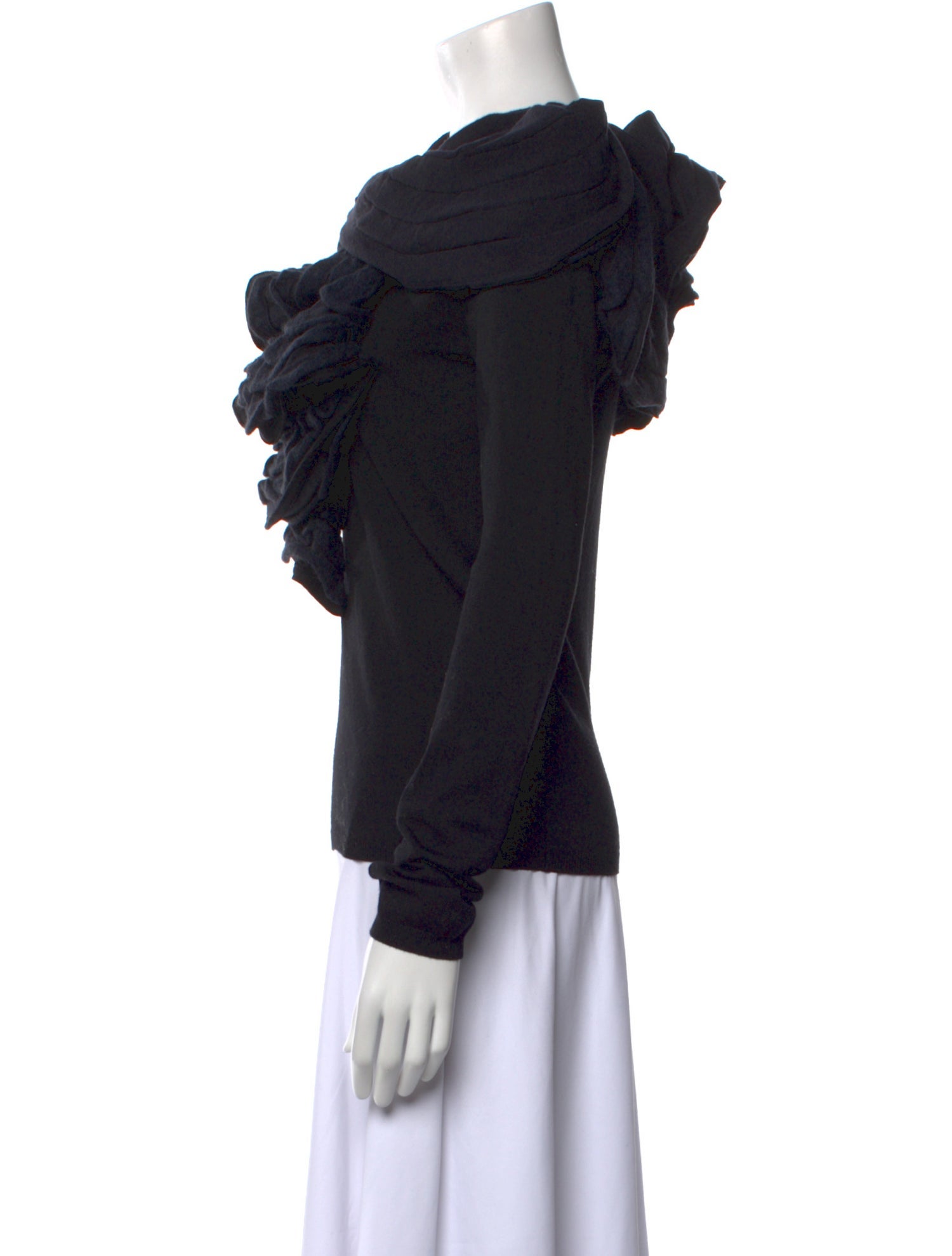 Valentino Virgin Wool Cowl Neck Sweater