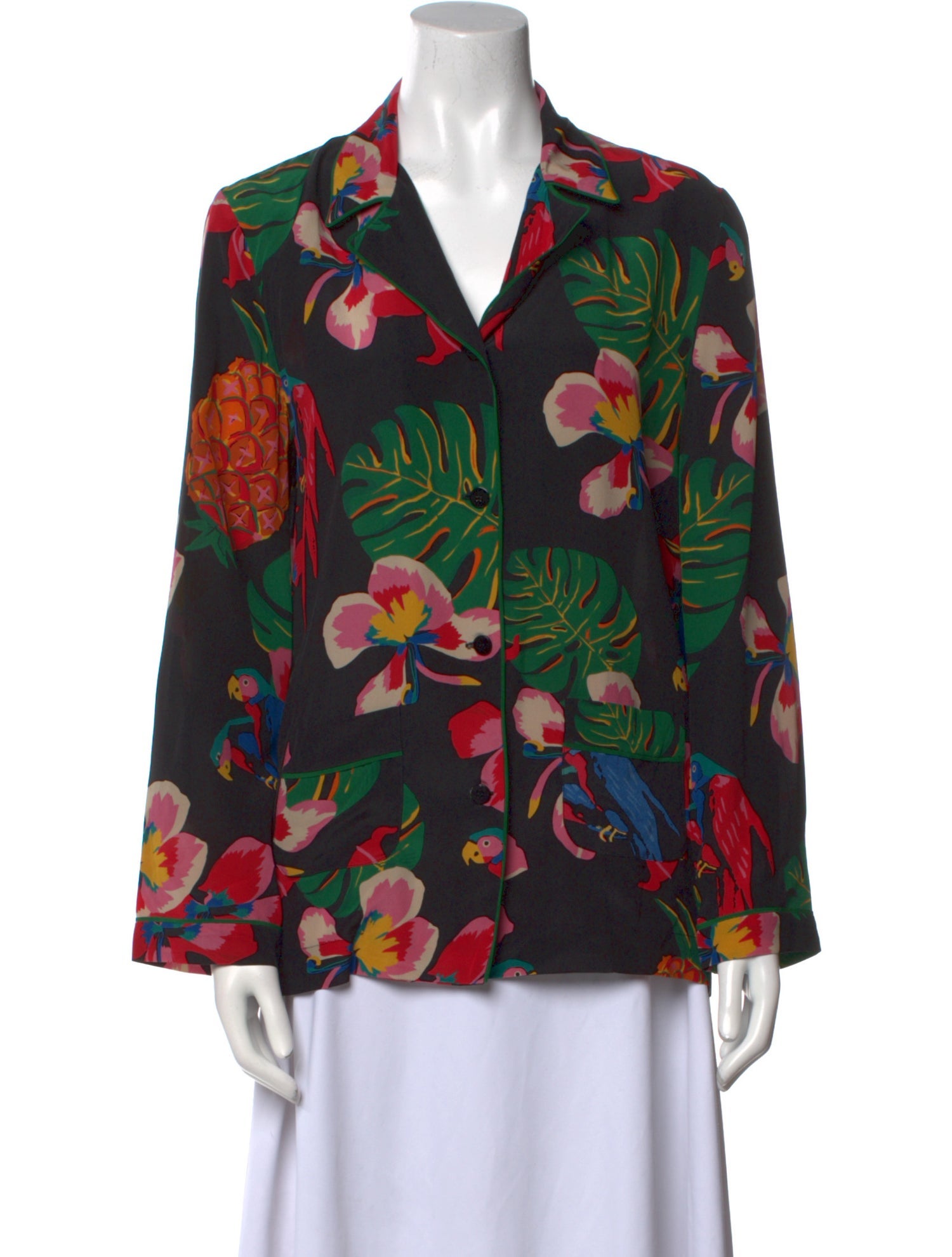 Valentino Silk Floral Print Blouse