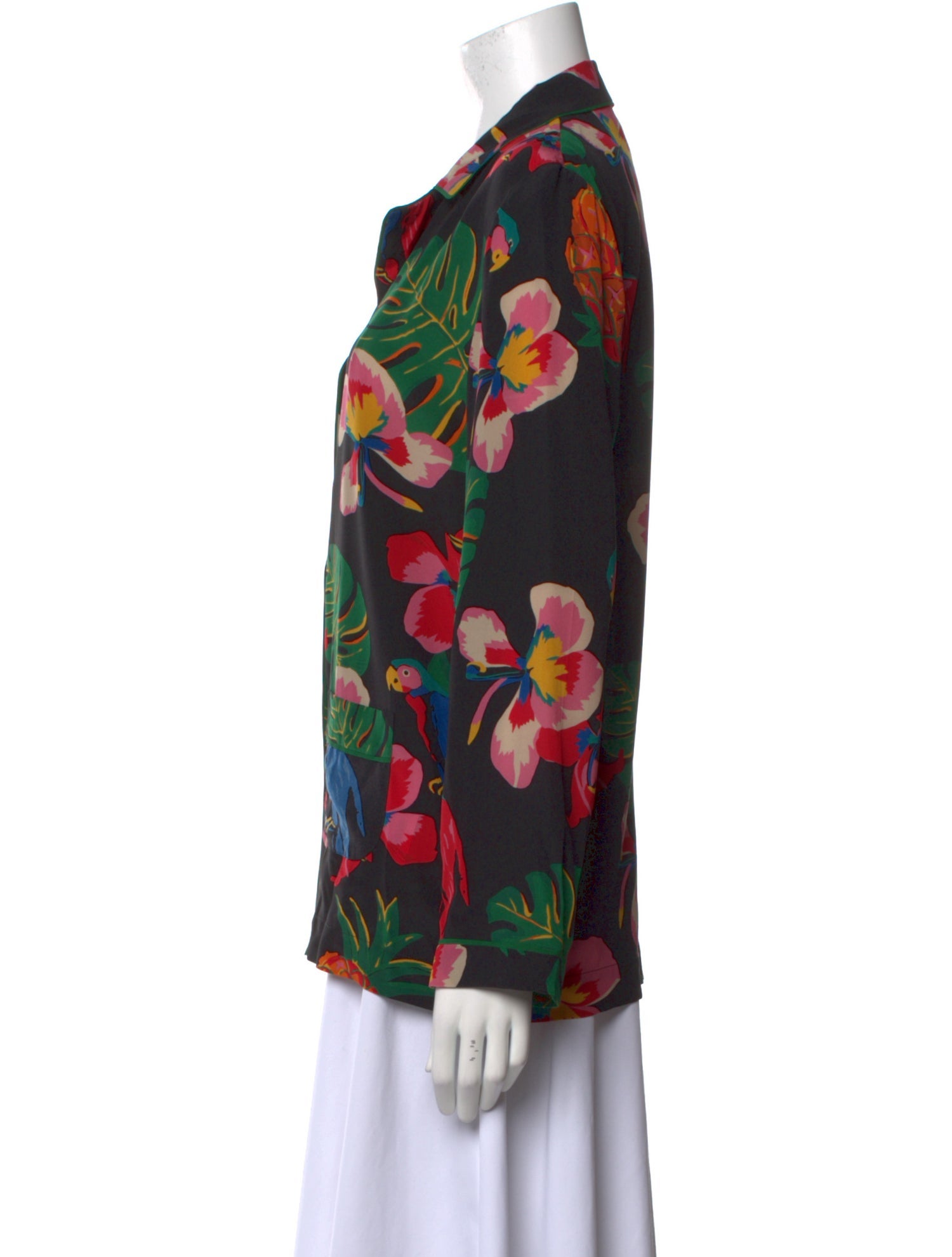 Valentino Silk Floral Print Blouse