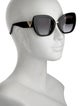 Valentino Rockstud Accents Oversize Sunglasses
