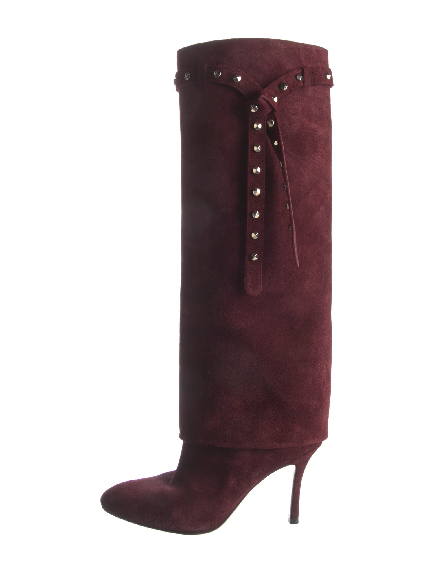 Valentino Suede Studded Accents Boots