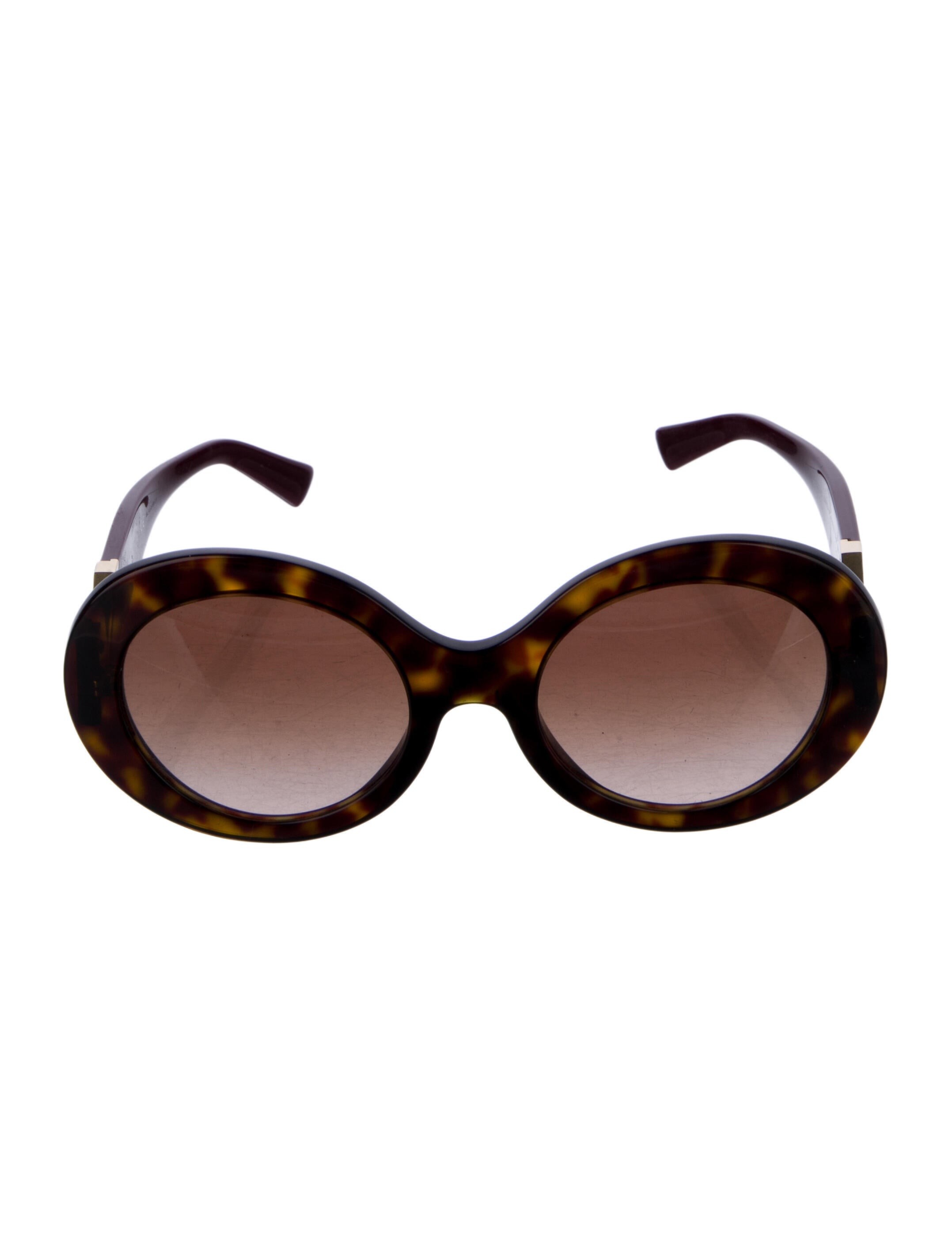 Valentino Rockstud Accents Round Sunglasses