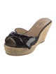 Valentino Patent Leather Bow Accents Espadrilles