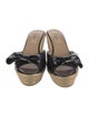 Valentino Patent Leather Bow Accents Espadrilles