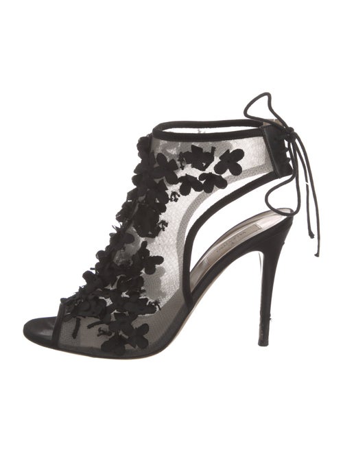 Valentino Mesh Beaded Accents Sandals