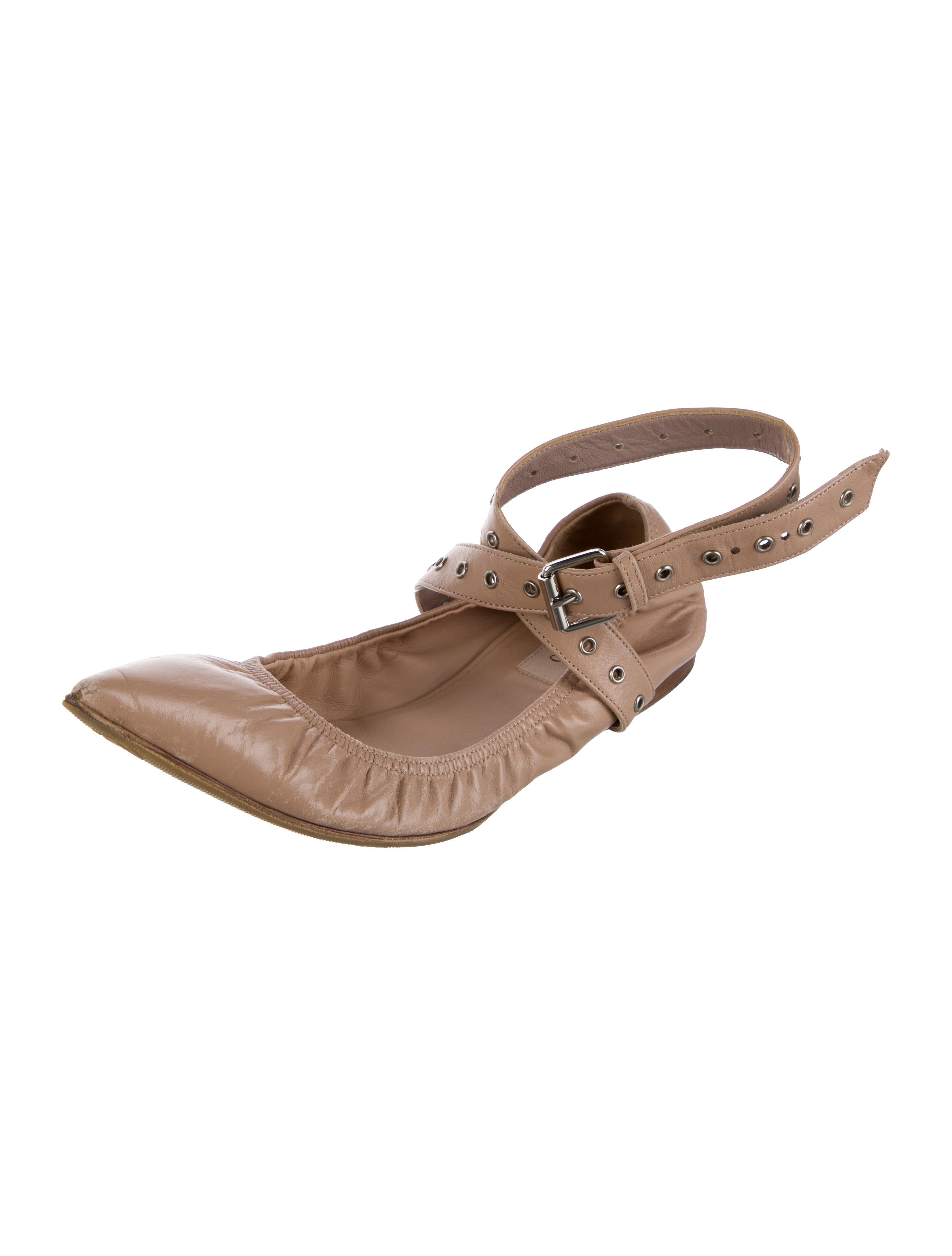 Valentino Leather Slingback Flats