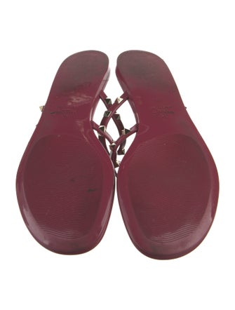 Valentino Rockstud Accents Rubber Slides