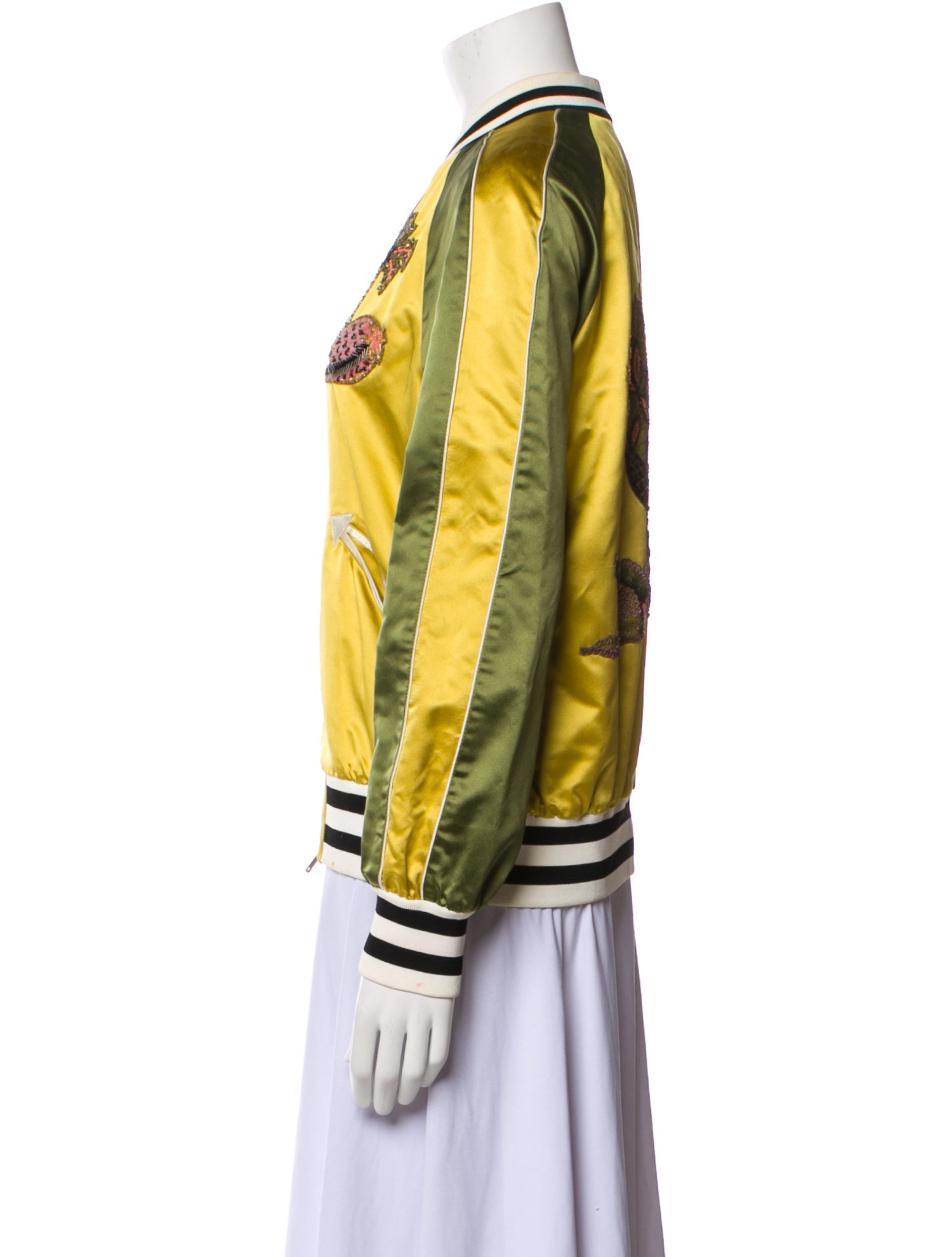 Valentino Striped Bomber Jacket