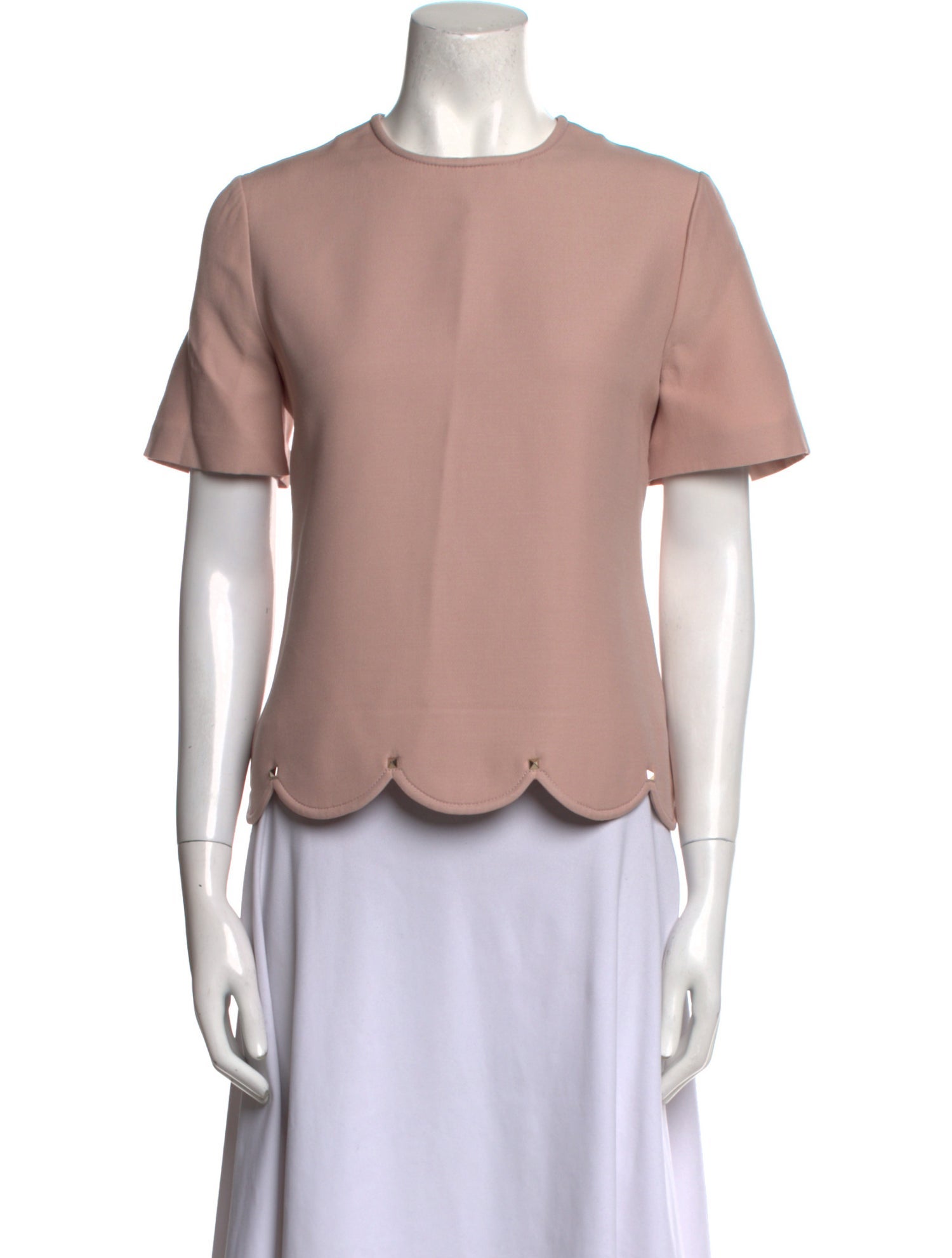 Valentino Virgin Wool Crew Neck Blouse