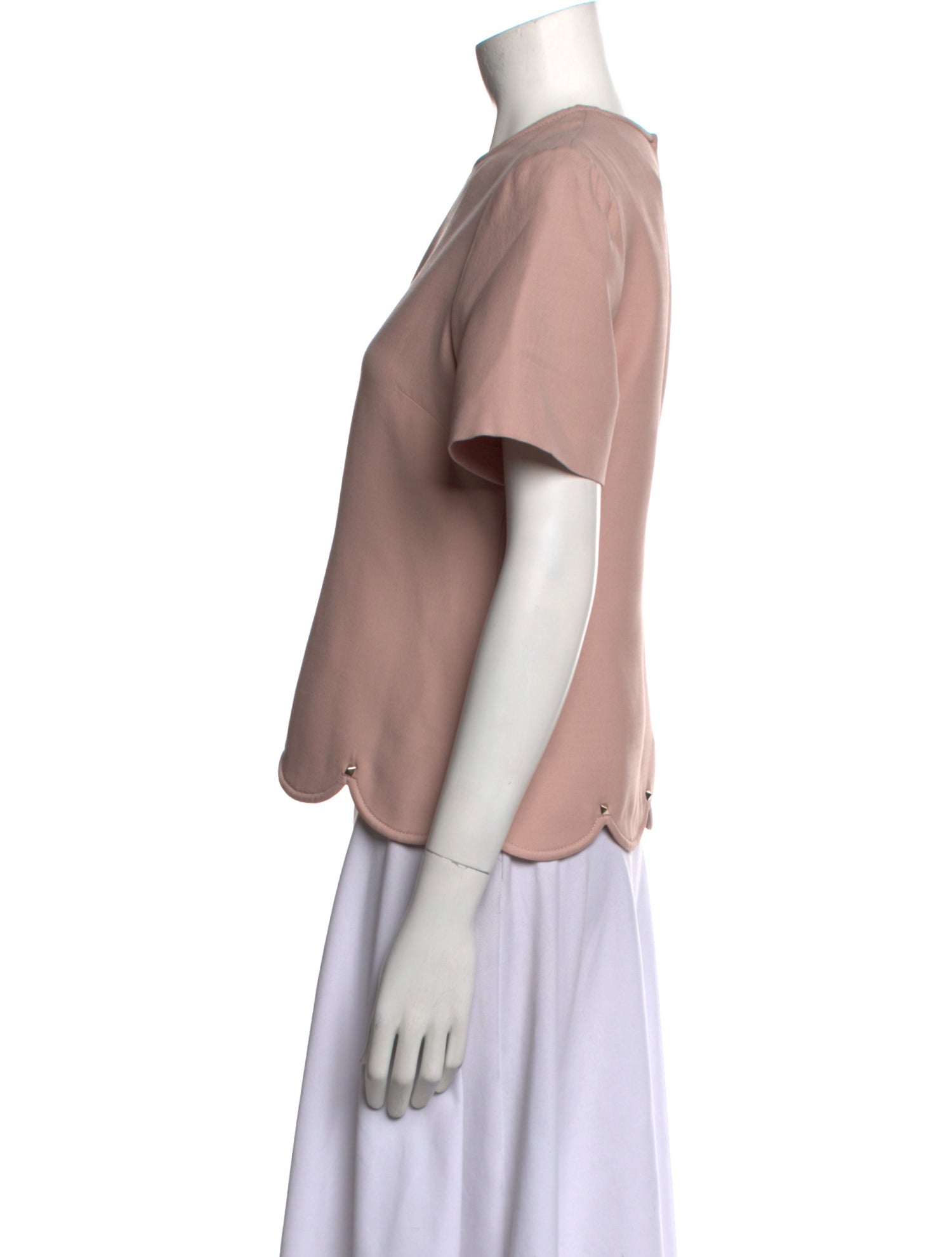 Valentino Virgin Wool Crew Neck Blouse