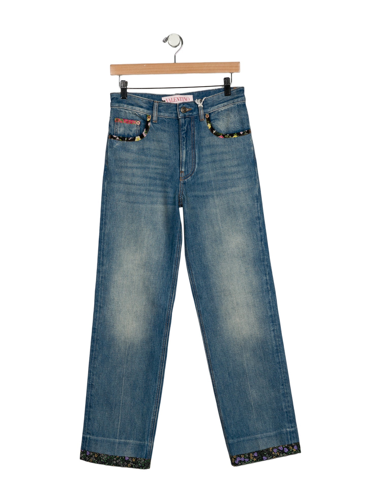 Valentino Mid-Rise Wide Leg Jeans w/ Tags