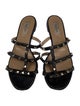 Valentino Rockstud Accents Leather Slides