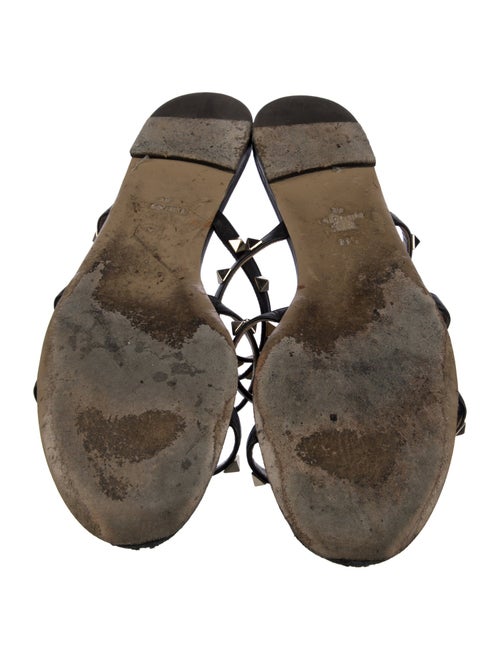 Valentino Rockstud Accents Leather Slides