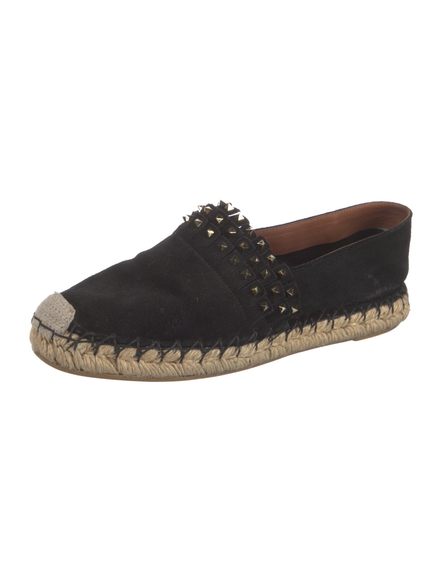 Valentino Rockstud Accents Suede Espadrilles