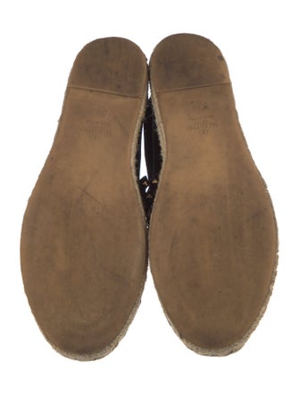 Valentino Rockstud Accents Suede Espadrilles