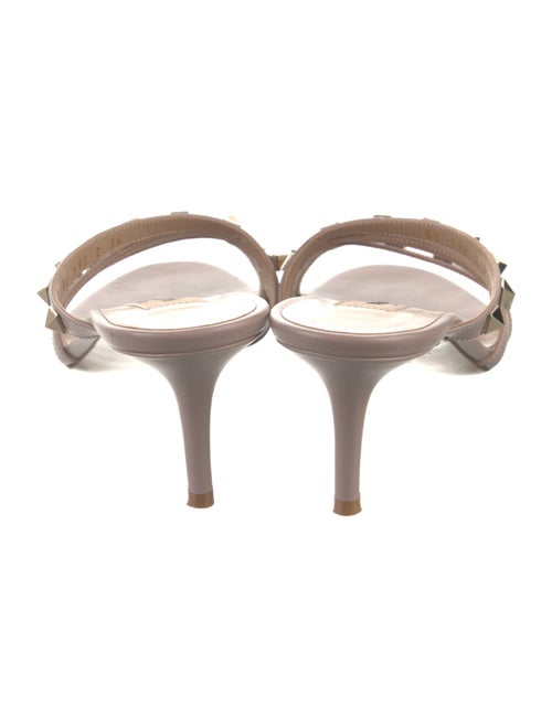 Valentino Rockstud Accents Leather Slides
