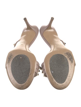 Valentino Rockstud Accents Leather Slides