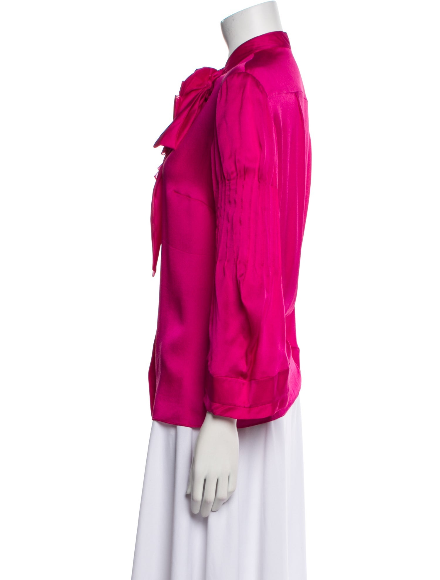 Valentino Silk Mock Neck Blouse