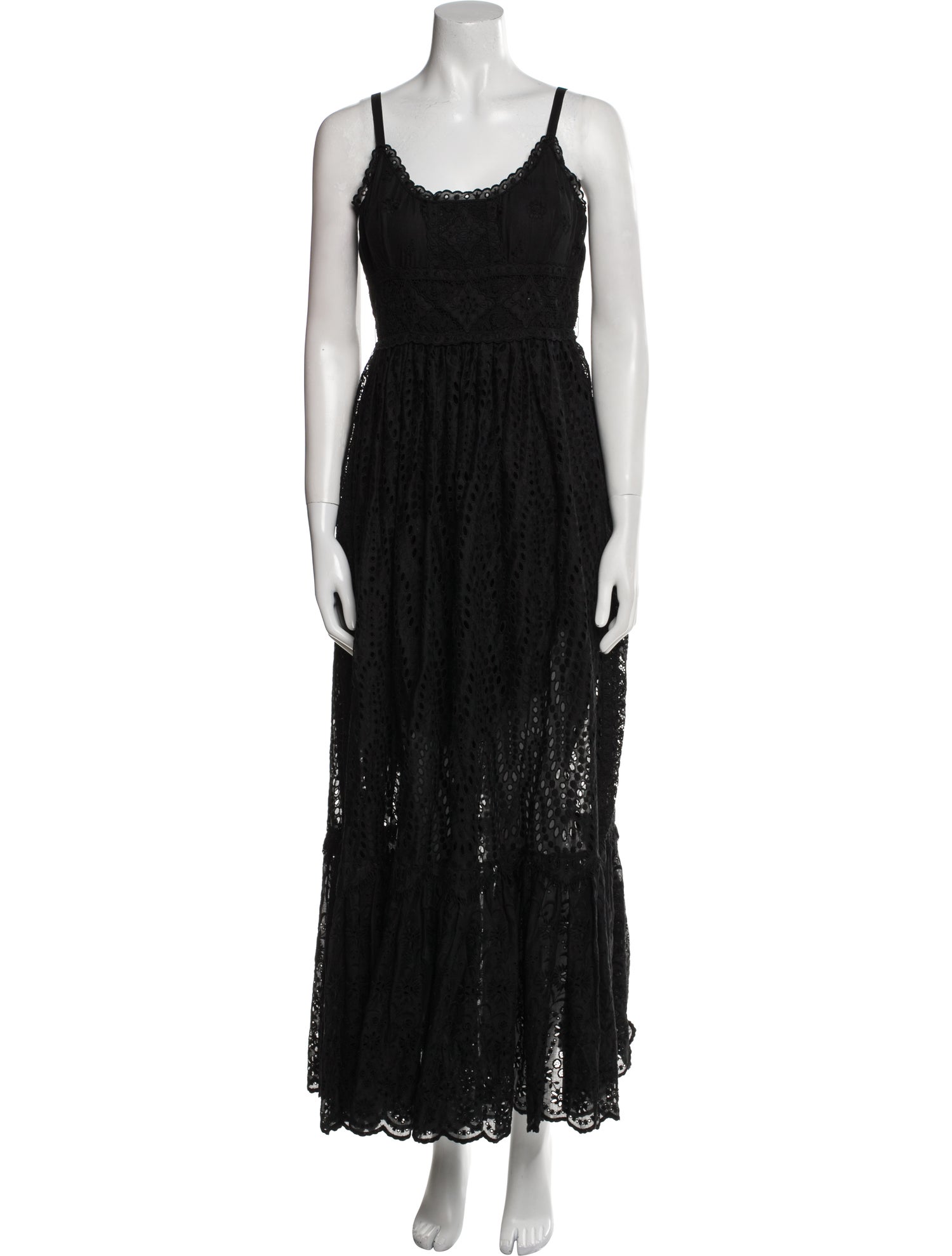 Valentino Scoop Neck Long Dress