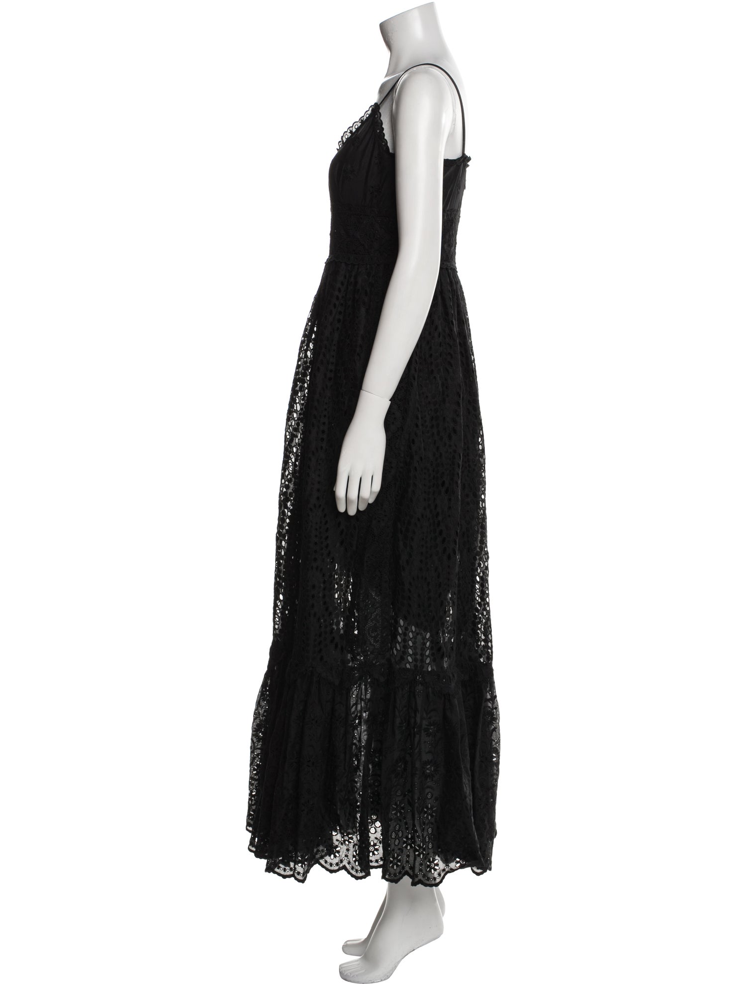 Valentino Scoop Neck Long Dress