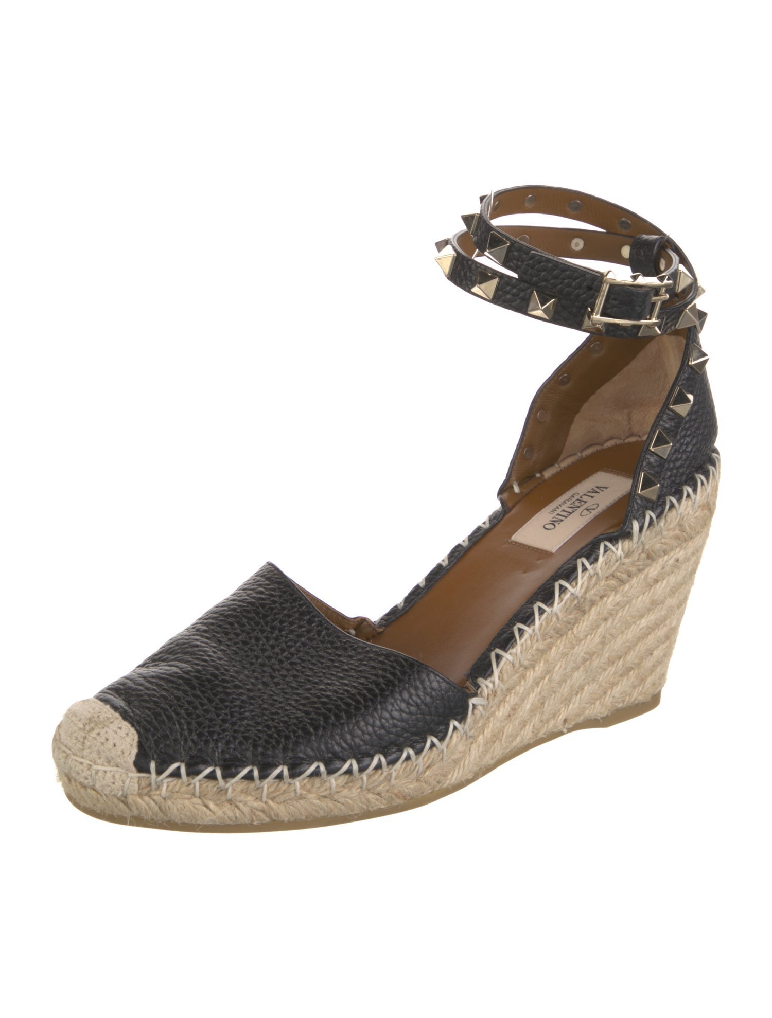 Valentino Rockstud Accents Leather D'Orsay Pumps