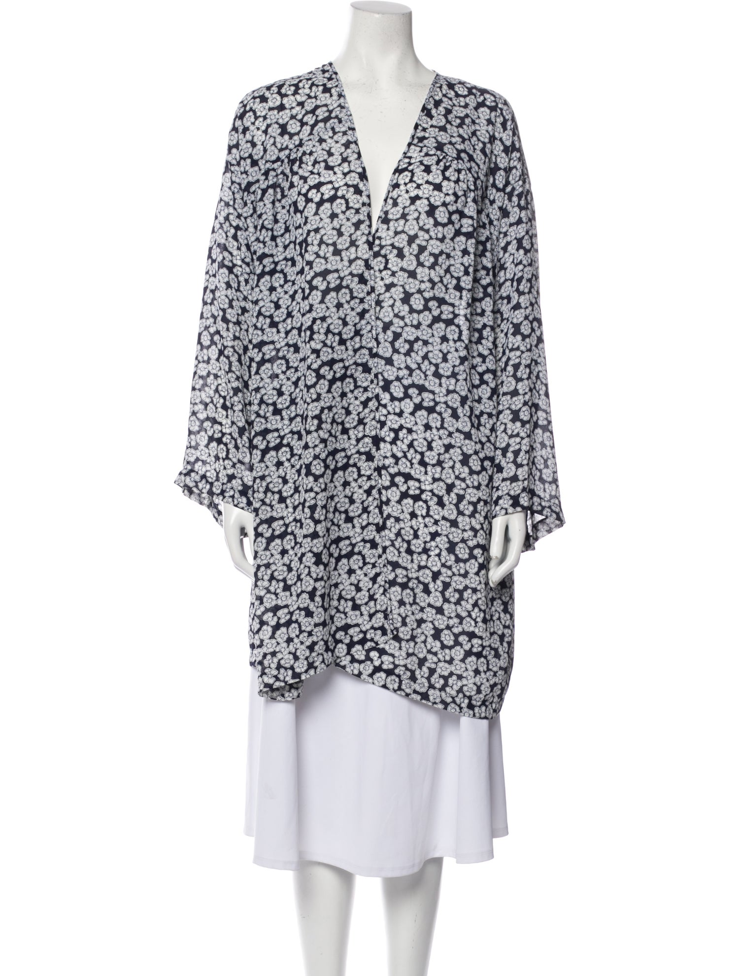 Valentino Silk Floral Print Tunic