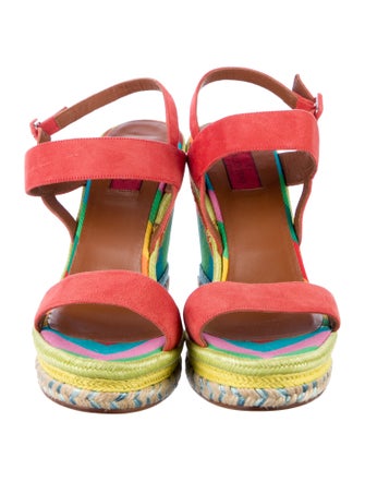 Valentino 1973 Pattern Suede Espadrilles