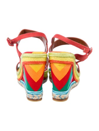 Valentino 1973 Pattern Suede Espadrilles
