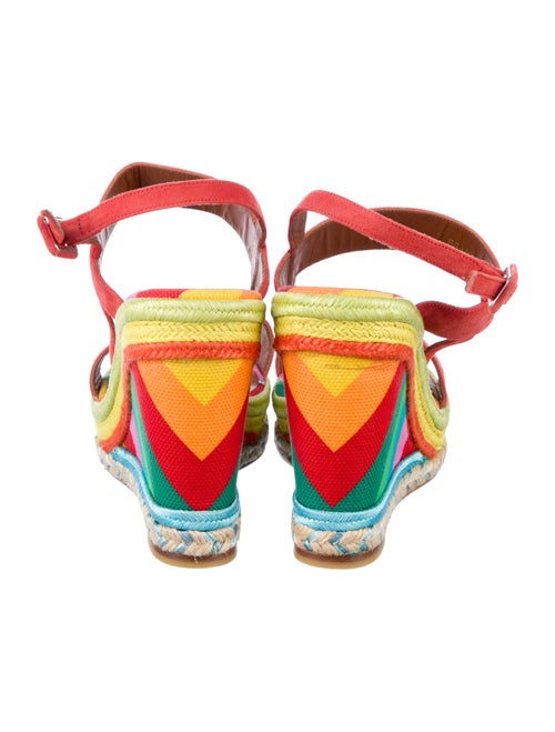 Valentino 1973 Pattern Suede Espadrilles