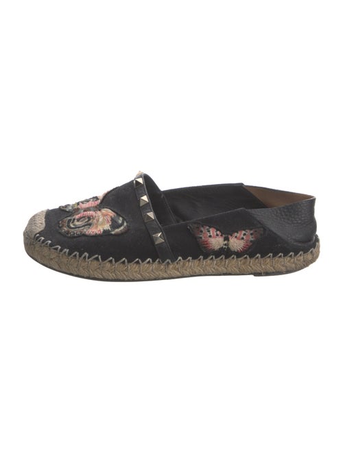 Valentino Rockstud Accents Patterned Espadrilles