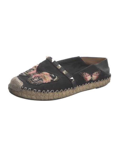 Valentino Rockstud Accents Patterned Espadrilles