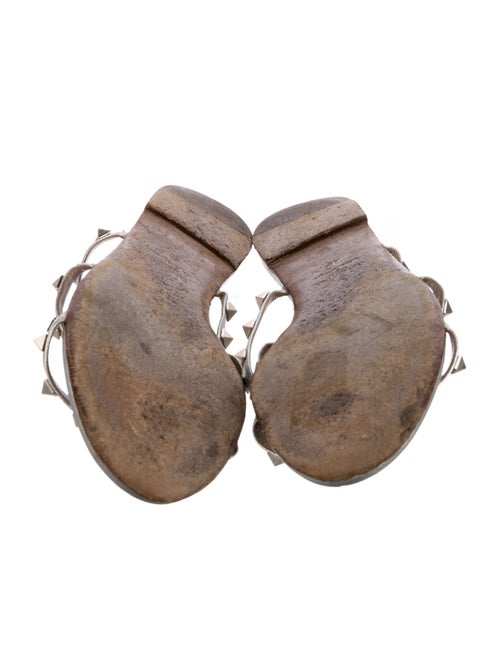 Valentino Rockstud Accents Leather Slides