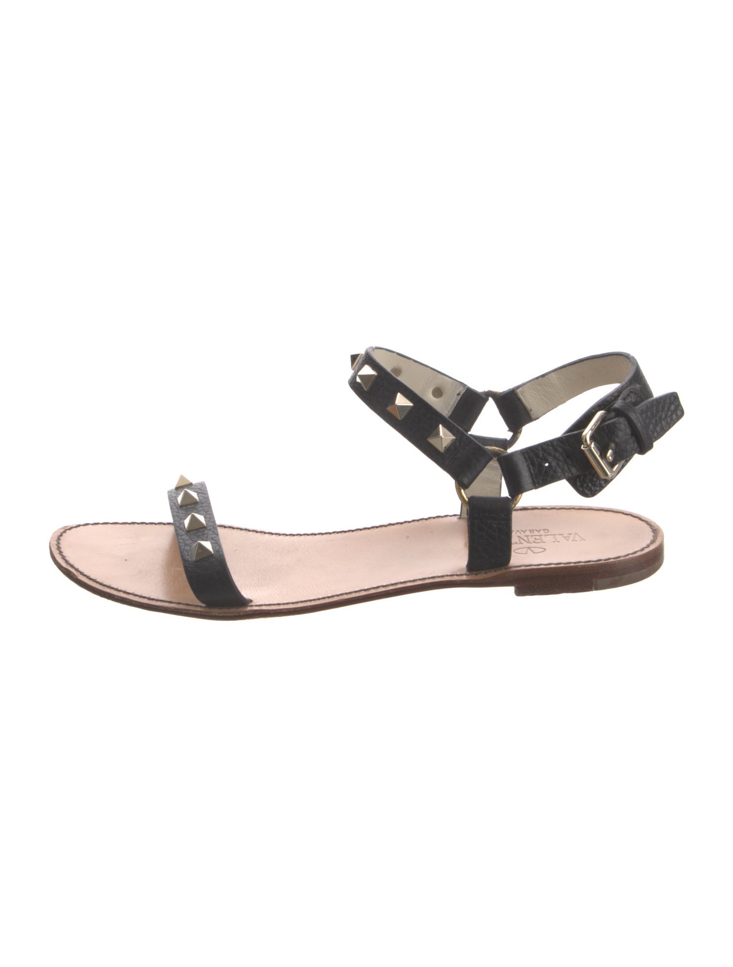 Valentino Rockstud Accents Leather Sandals