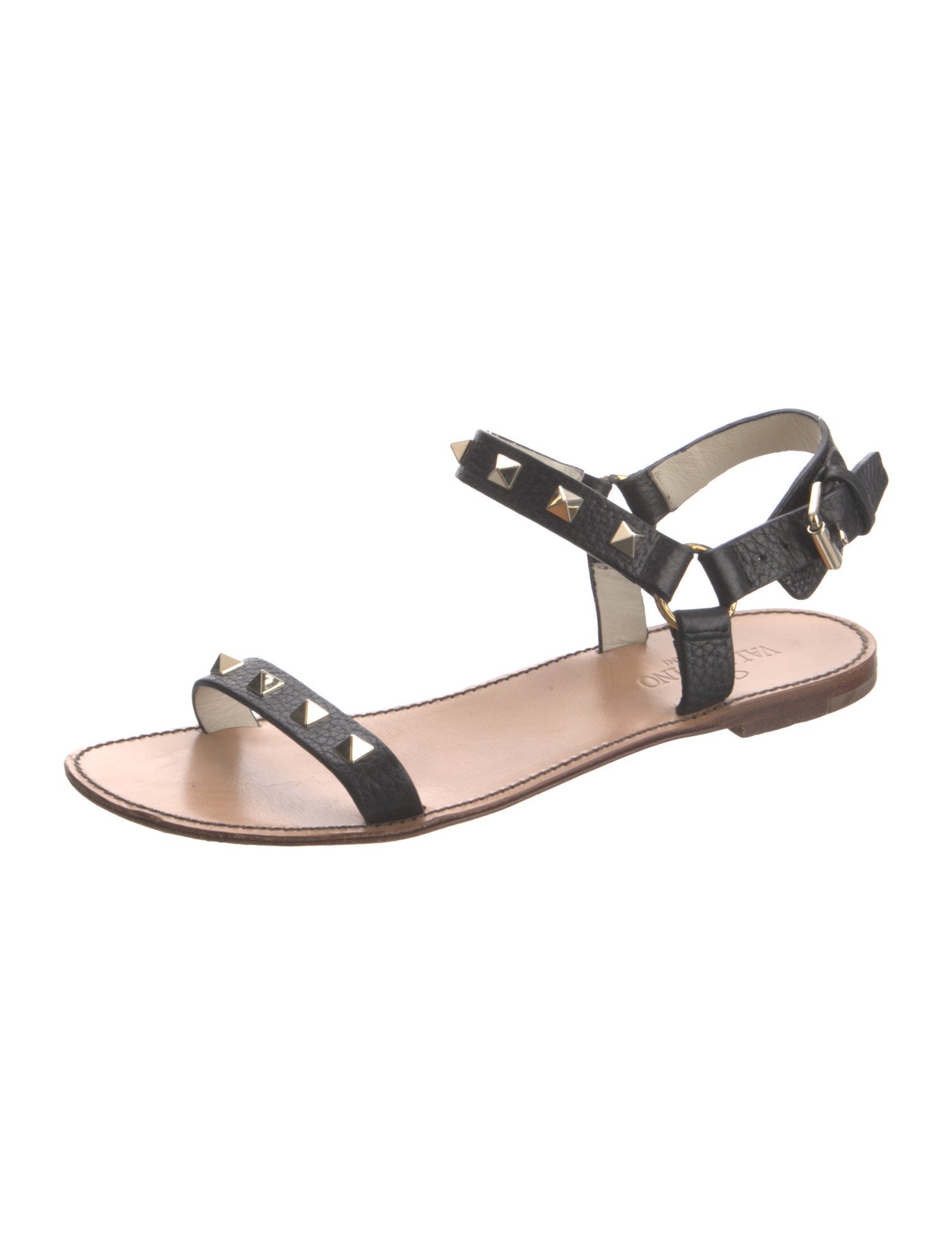 Valentino Rockstud Accents Leather Sandals