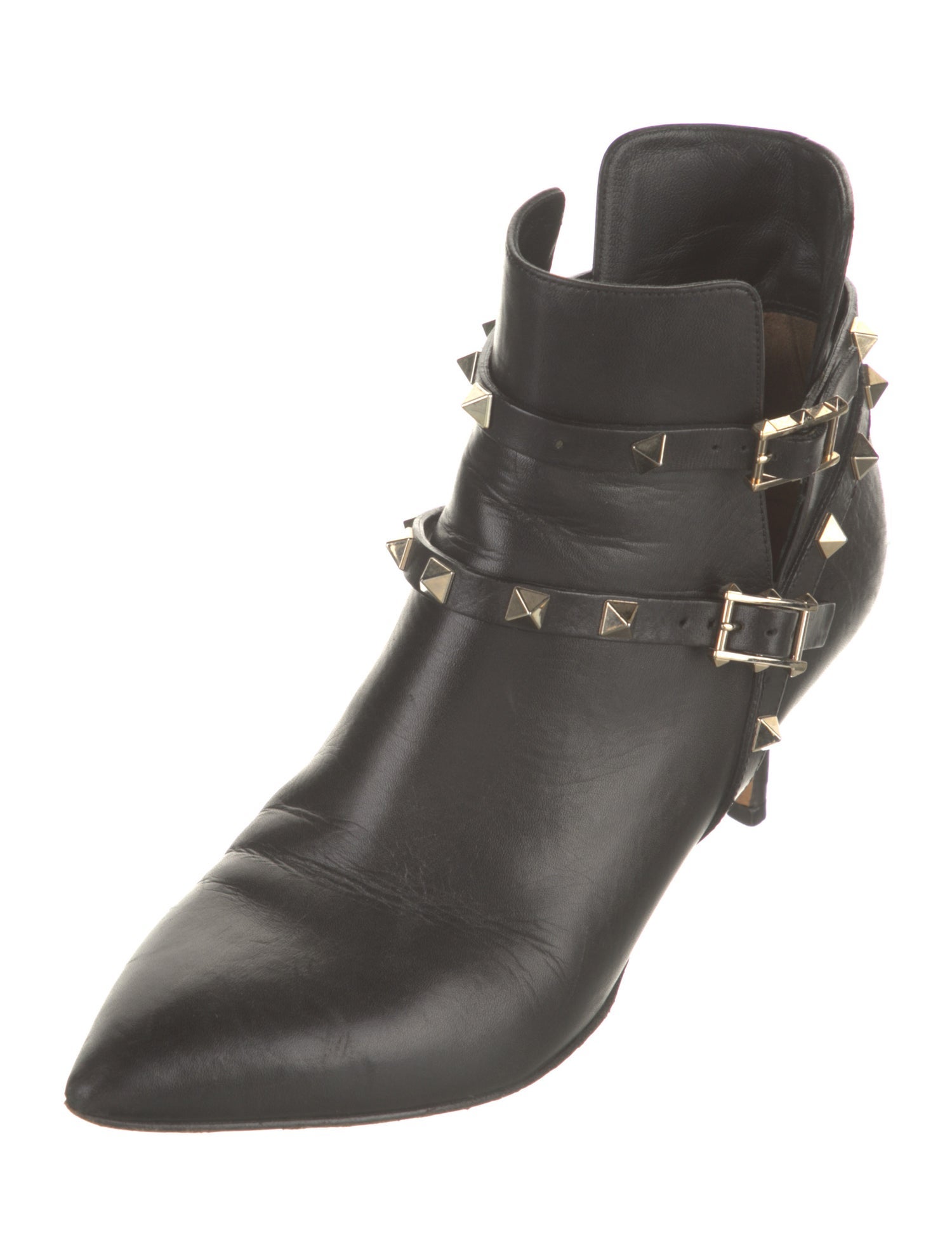 Valentino Rockstud Accents Leather Boots