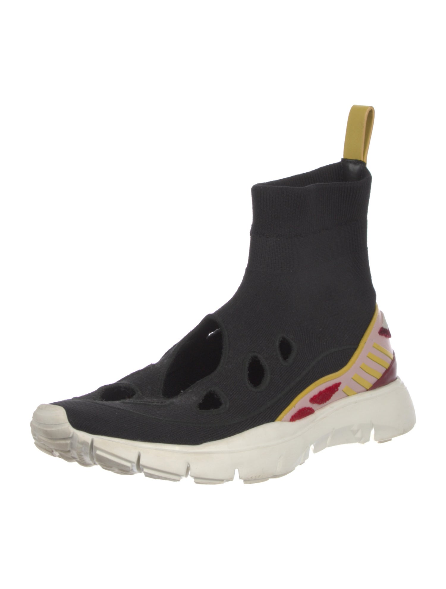 Valentino Rockstud Accents Cutout Accent Sock Sneakers