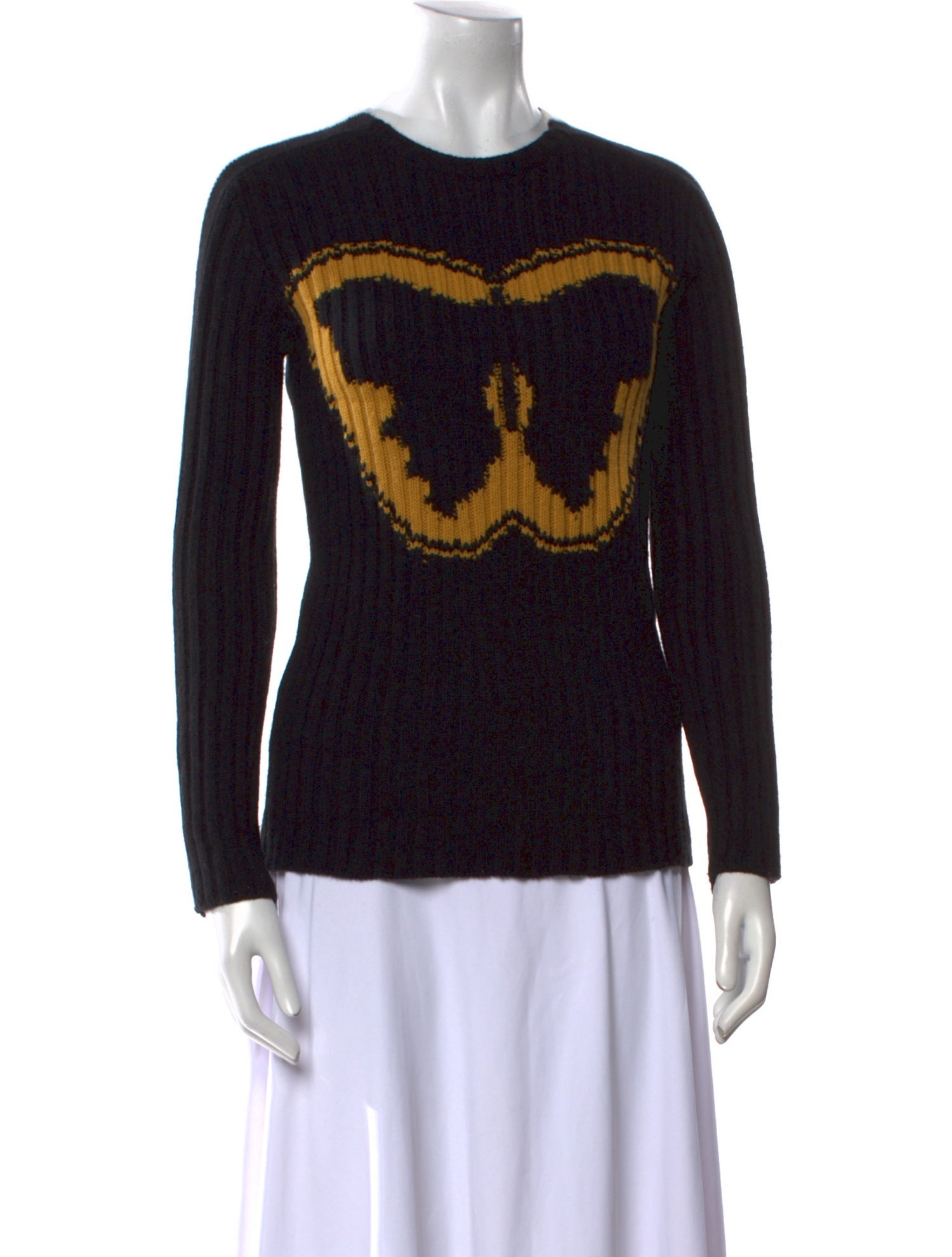 Valentino Virgin Wool Graphic Print Sweater