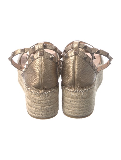 Valentino Rockstud Accents Leather Espadrilles