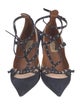 Valentino Suede Colorblock Pattern Pumps