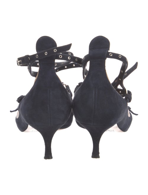 Valentino Suede Colorblock Pattern Pumps