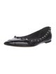 Valentino Rockstud Accents Patent Leather Ballet Flats