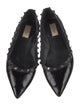 Valentino Rockstud Accents Patent Leather Ballet Flats