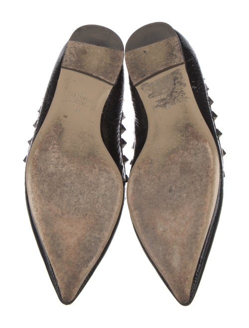 Valentino Rockstud Accents Patent Leather Ballet Flats
