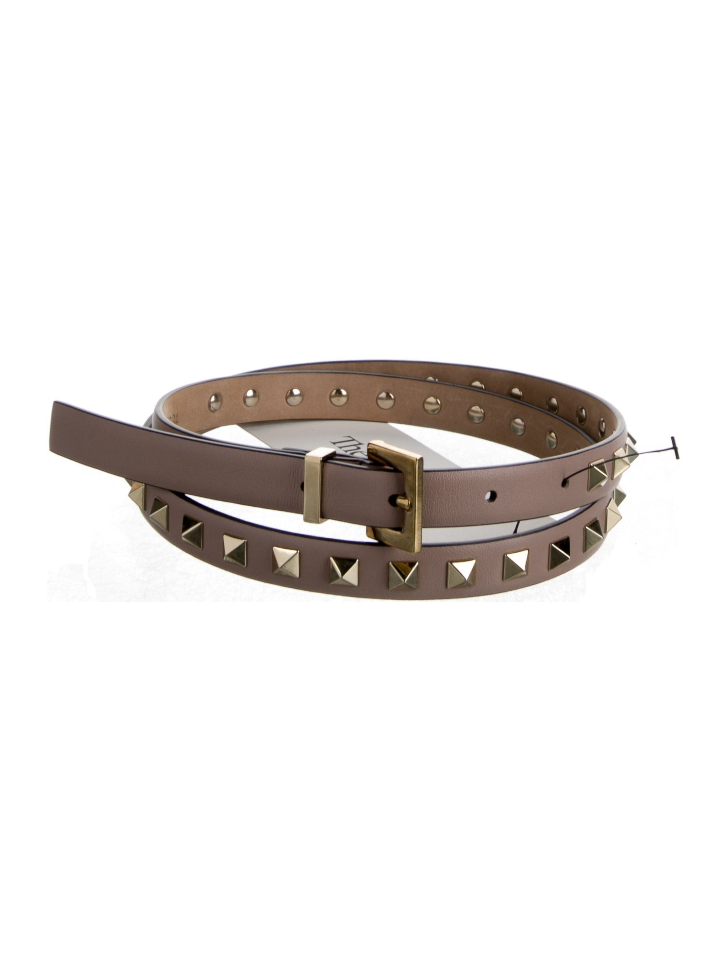Valentino Rockstud Accents Skinny Belt