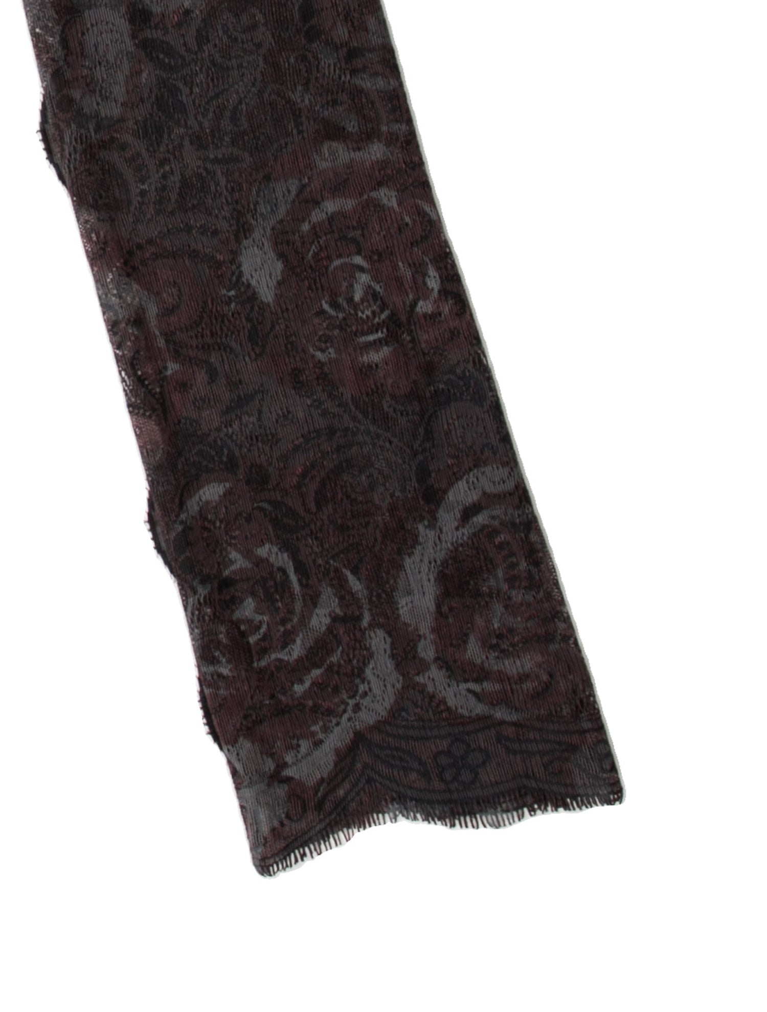 Valentino Wool Floral Print Scarf