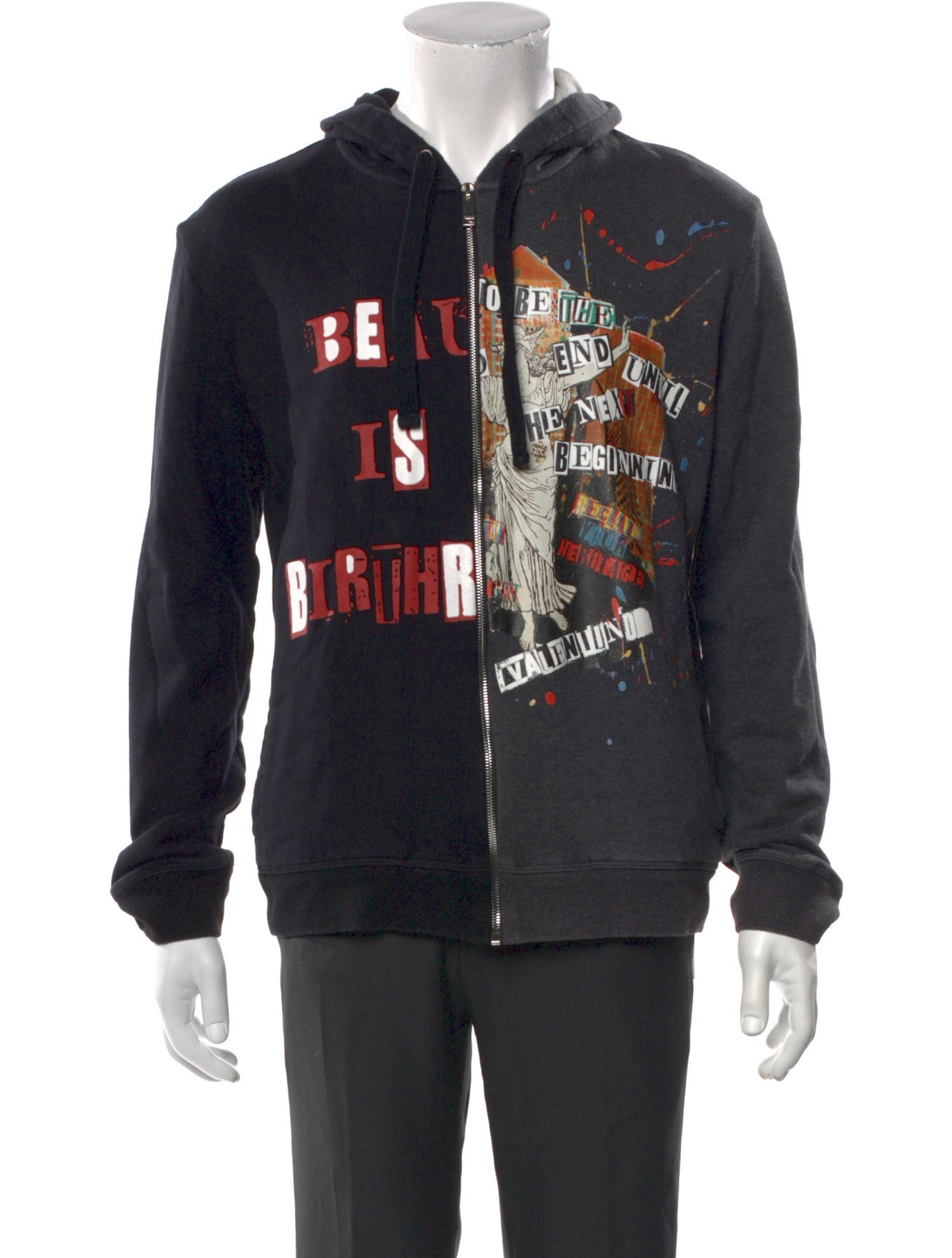 Valentino Graphic Print Crew Neck Hoodie