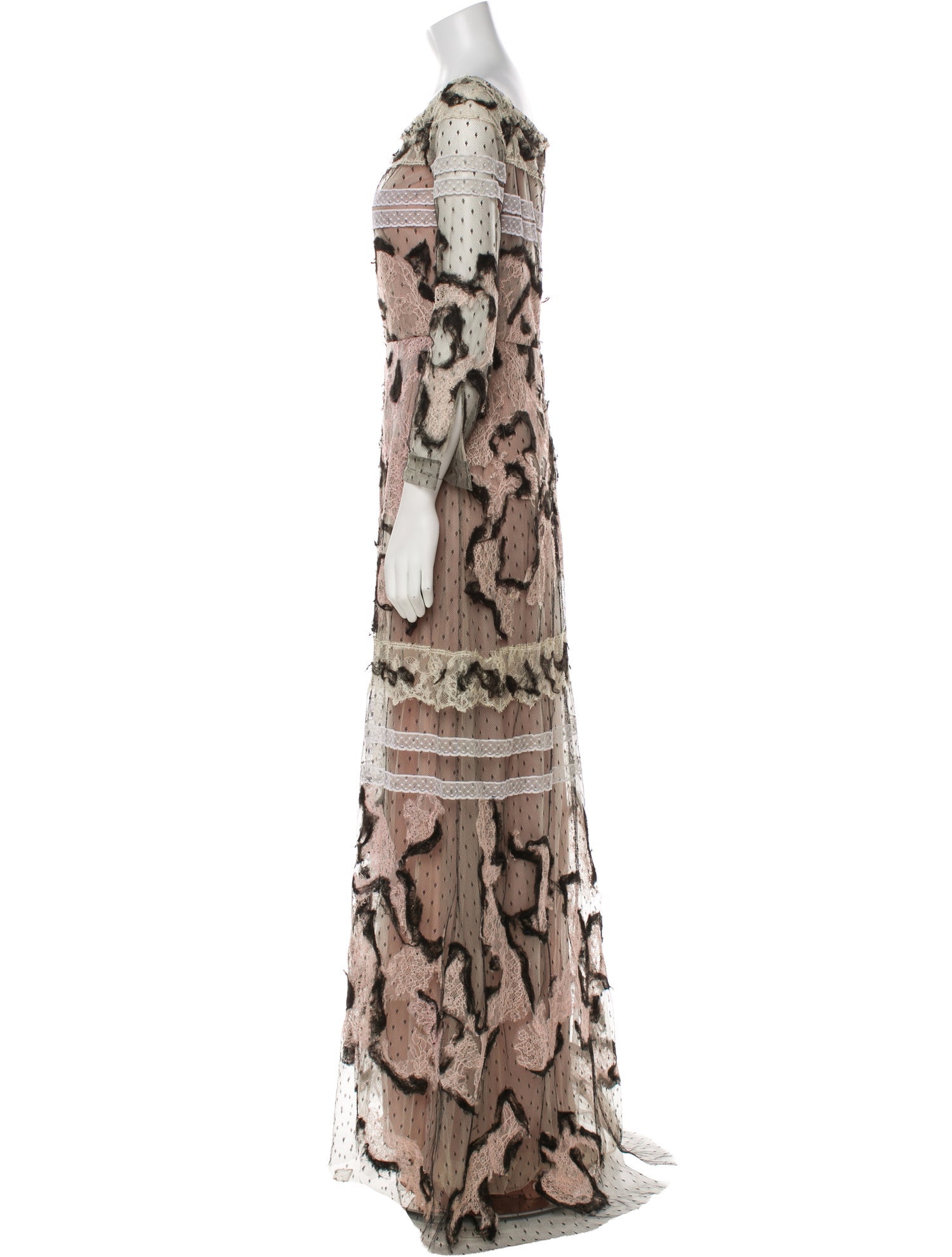 Valentino Mesh Long Dress